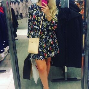 Banana Republic Long Sleeve Spring Floral Mini Dress Size XS